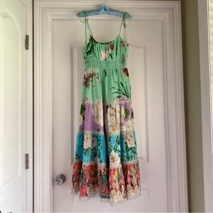 Farm rio floral tiered midi/ maxi dress